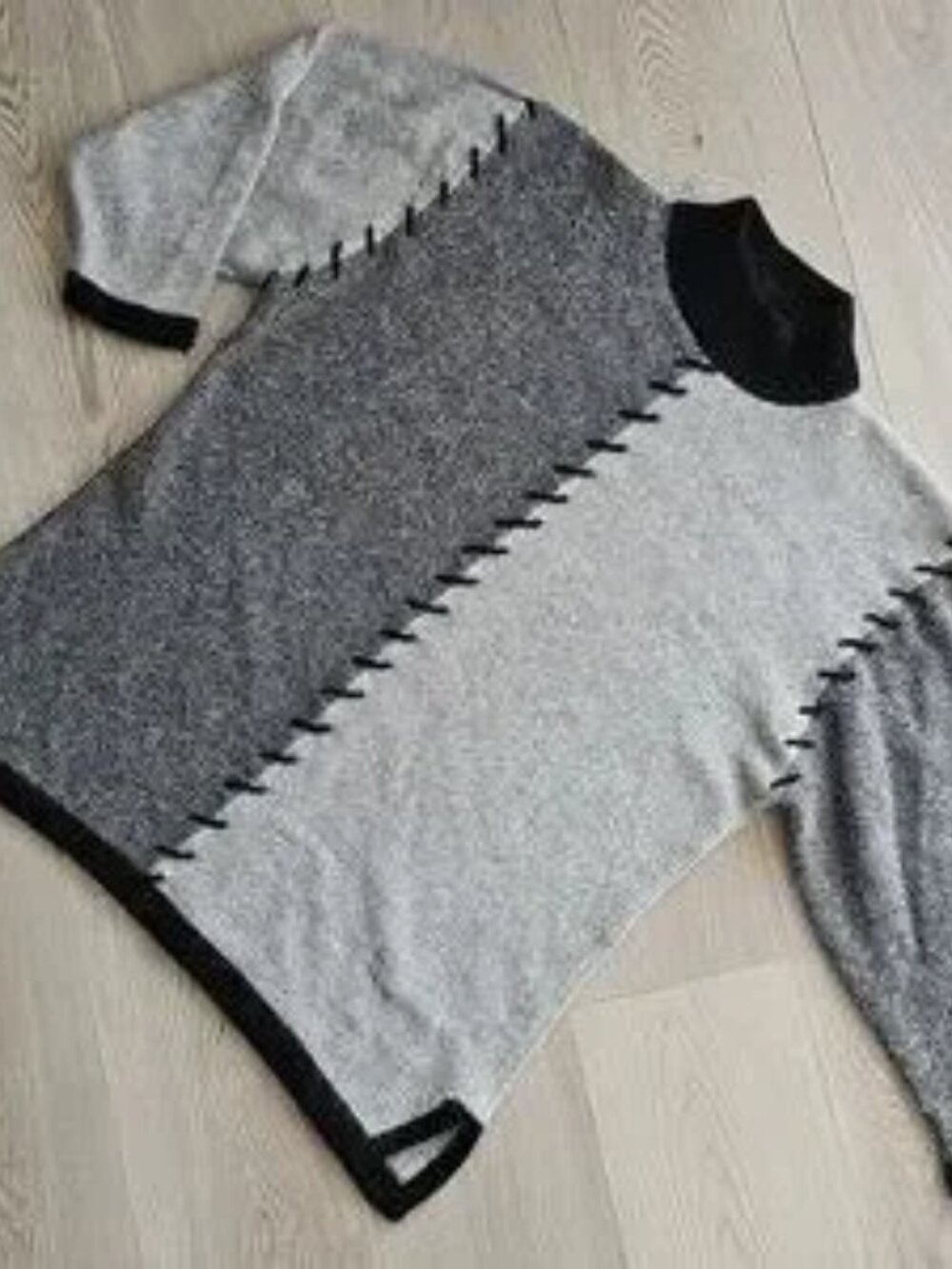 Braemar by Jeremy Scott Silk &amp;‎ Angora Wool Blend 3/4 Sleep Knit Sweater